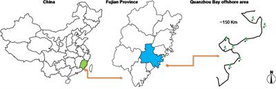 Environmental microbial diversity and water pollution characteristics resulted from 150 km coastline in Quanzhou Bay offshore area